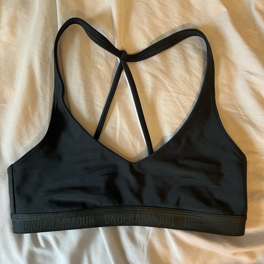 Under Armour Black grey Seamless Sports Bra
